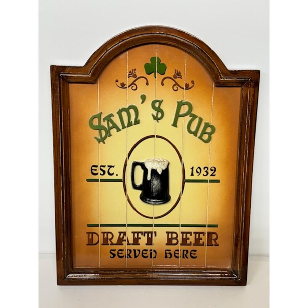 Sam's Irish Pub Beer Sign 17"X13" Man Cave